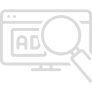 Digital advertising audit icon symbolizing performance analysis